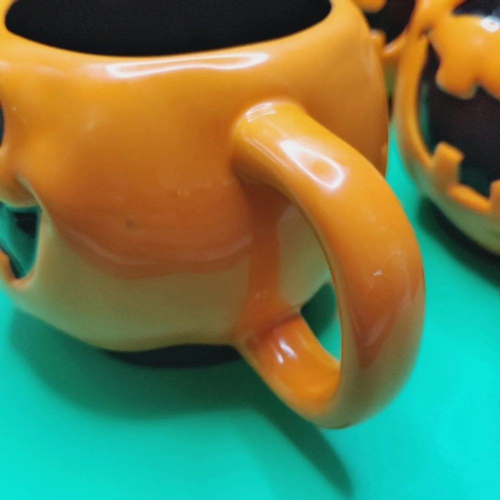 4 Retro Target Halloween Jack O' Lantern Mugs Pumpkin Face Ceramic 2008 … - Picture 10 of 12
